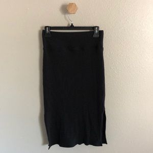 Aerie Black Ribbed Skirt, Size S